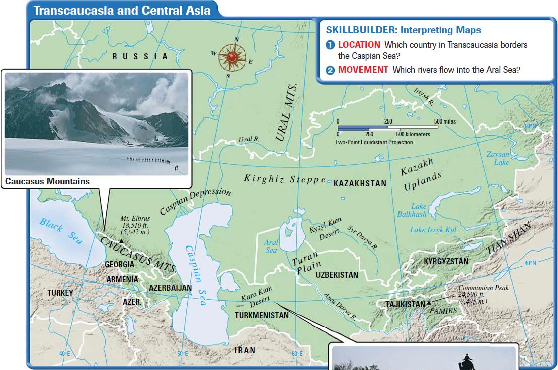 Russia And The Republics Landforms And Resources