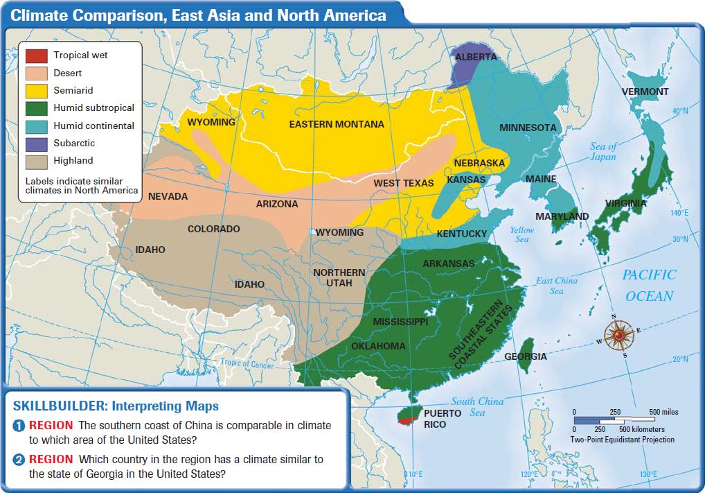 What Are The 4 Types Of Climate In Asia