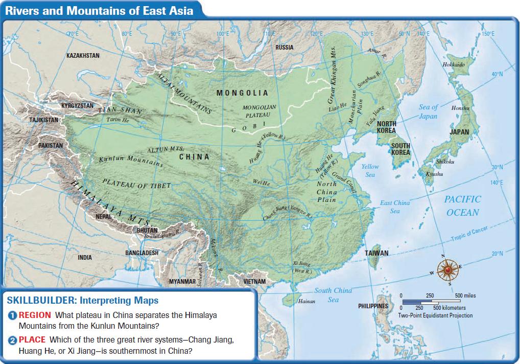 Major Landforms Of East Asia 35