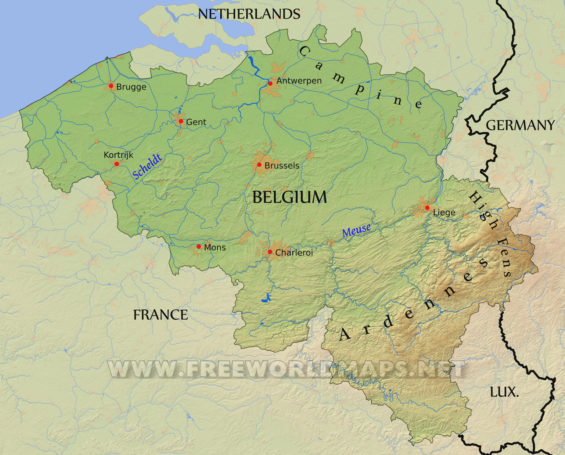 Belgium Physical Landscapes
