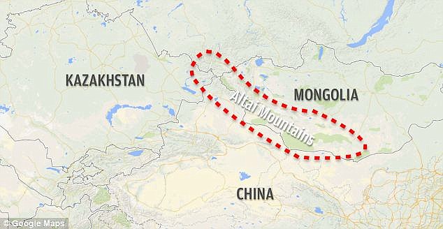 altai mountains physical map