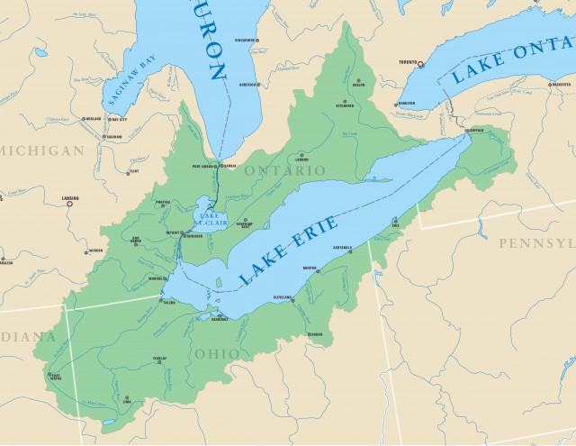 lake erie shoreline map Erie Lake lake erie shoreline map