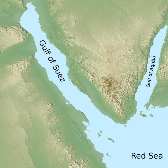 Gulf Of Suez Map 640x640 