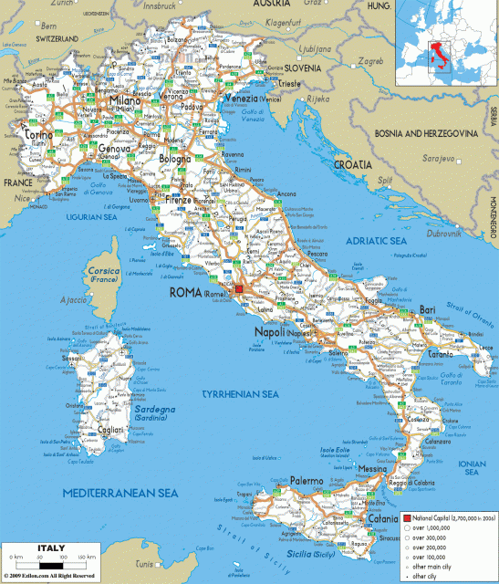 The Geography of Italy: Map and Geographical Facts