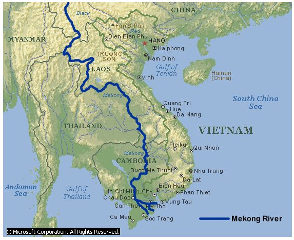 Map Of Asia Mekong River - Caril Cortney