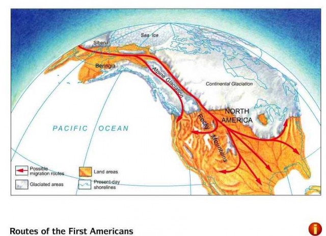 land bridge migration map