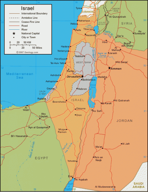 Israel Map 493x640 