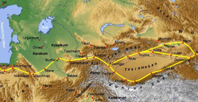 tien shan mountains world map