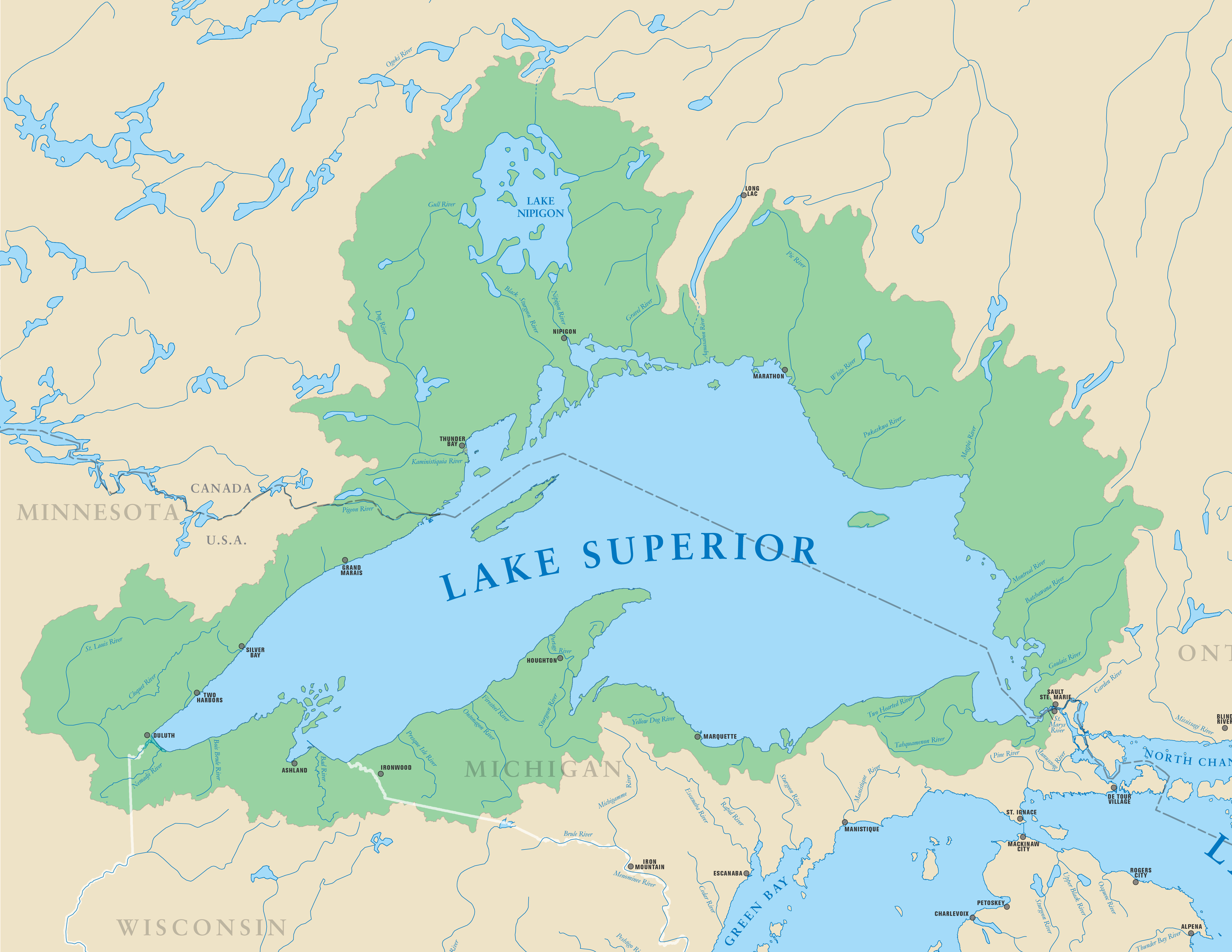 Какие озера находятся в европе. Озеро Супериор на карте. Lake Superior на карте. Карта озер. Верхнее озеро на карте.