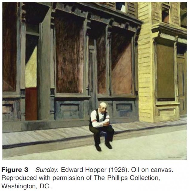 Sunday. Edward Hopper (1926). Oil on canvas. Reproduced with permission of The Phillips Collection, Washington, DC.