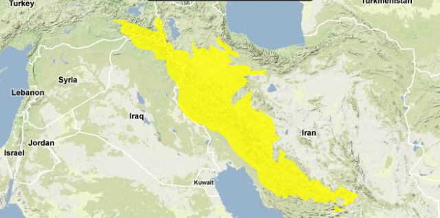 Zagros Mountains On World Map Zagros Mountains