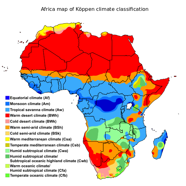 map of africa climate zones Africa Climate map of africa climate zones