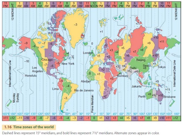 Printable World Map With Time Zones