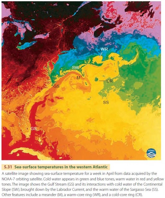 Sea-surface temperatures in the western Atlantic