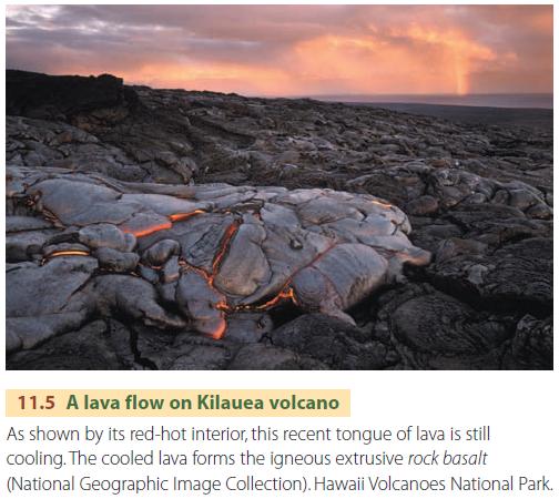 A lava flow on Kilauea volcano