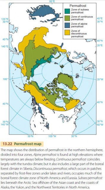 Permafrost map