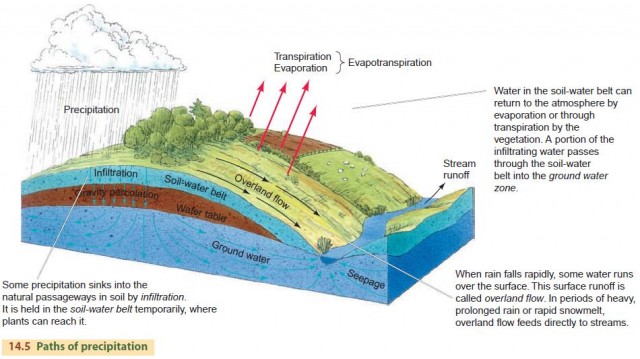 Paths of precipitation