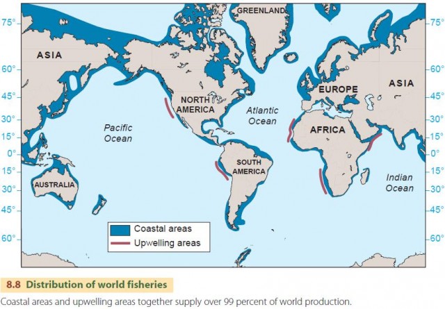 Distribution of world fisheries