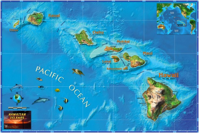 Detailed Map Of Hawaiian Islands - Best Map of Middle Earth