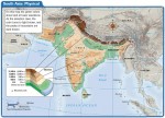 South Asia: Physical map