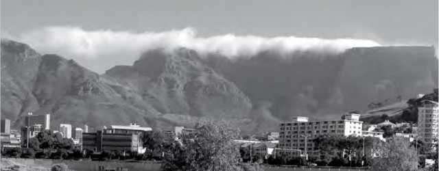 Table Mountain and tablecloth, Cape Town, South Africa