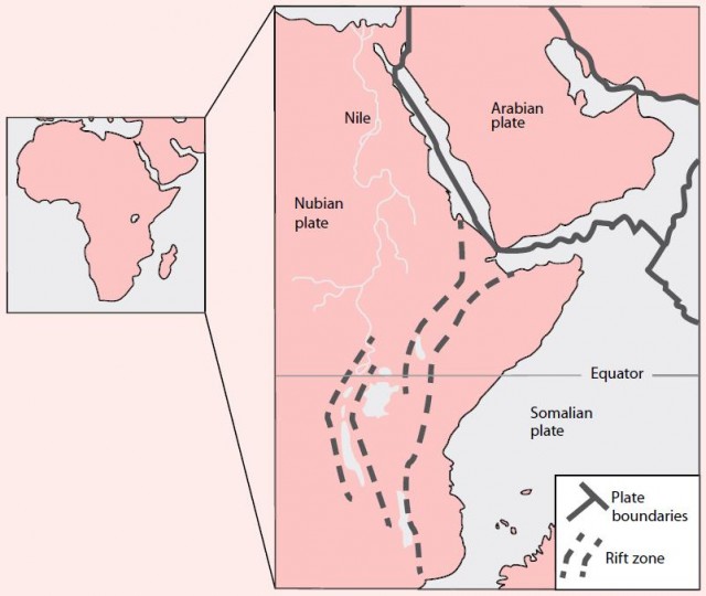 great rift valley on africa map