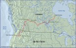 The York Factory Express, so called because it was used to transport company documents as well as furs and other goods, was a route between Fort Vancouver and York Factory that was operated by the Hudson’s Bay Company in the first half of the 19th century.