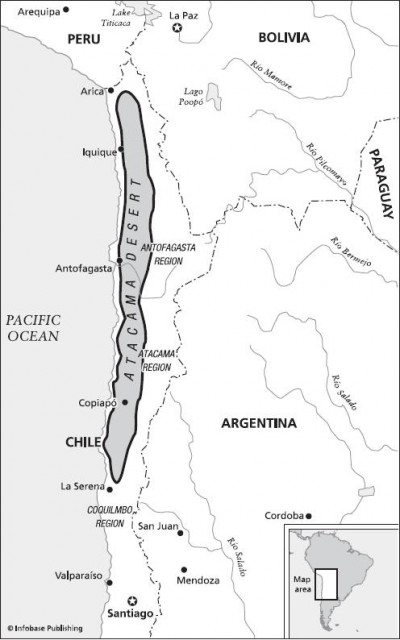 South American Deserts Map Atacama: The Oldest Desert: South America