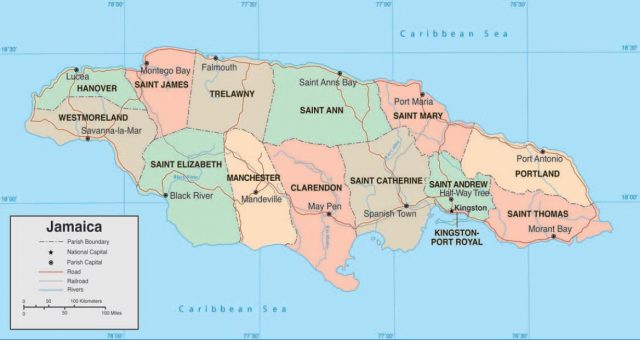 Jamaica is divided into three counties, which in turn are divided into parishes. In the mid-nineteenth century Jamaica had 22 parishes, but today it has only 14. Each parish has a capital, which is the site of its local government.