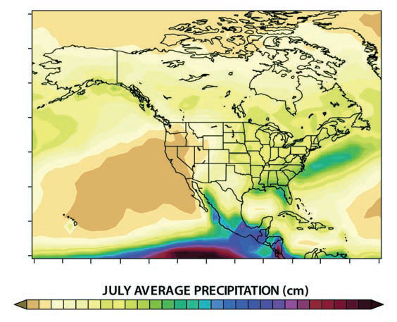 How Does Precipitation Vary Across North America?