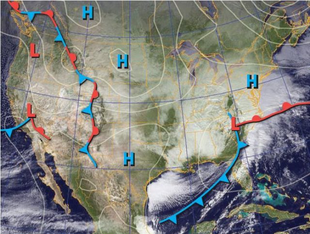 What Types of Weather Are Characteristic of Cold, Warm, and Stationary Fronts?