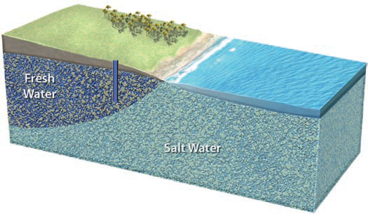 How Can Groundwater Pumping Cause Saltwater Intrusion into Coastal Wells?