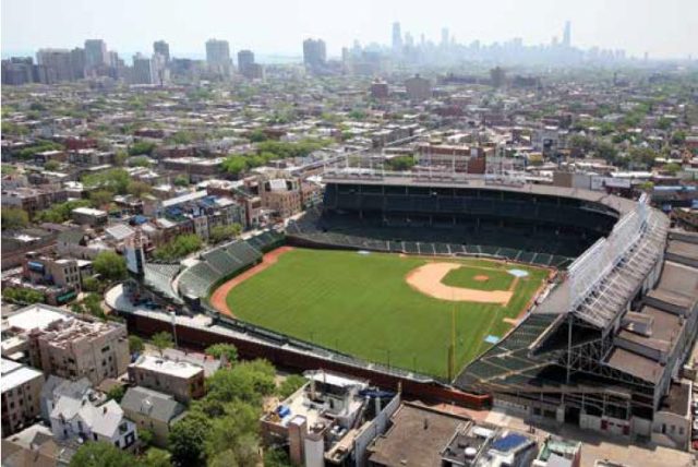 Wrigley Field is the home of the Chicago Cubs, one of Chicago’s two professional baseball teams